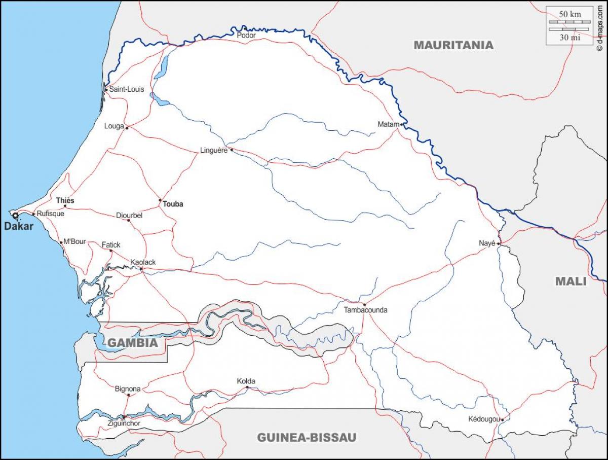地图图巴塞内加尔
