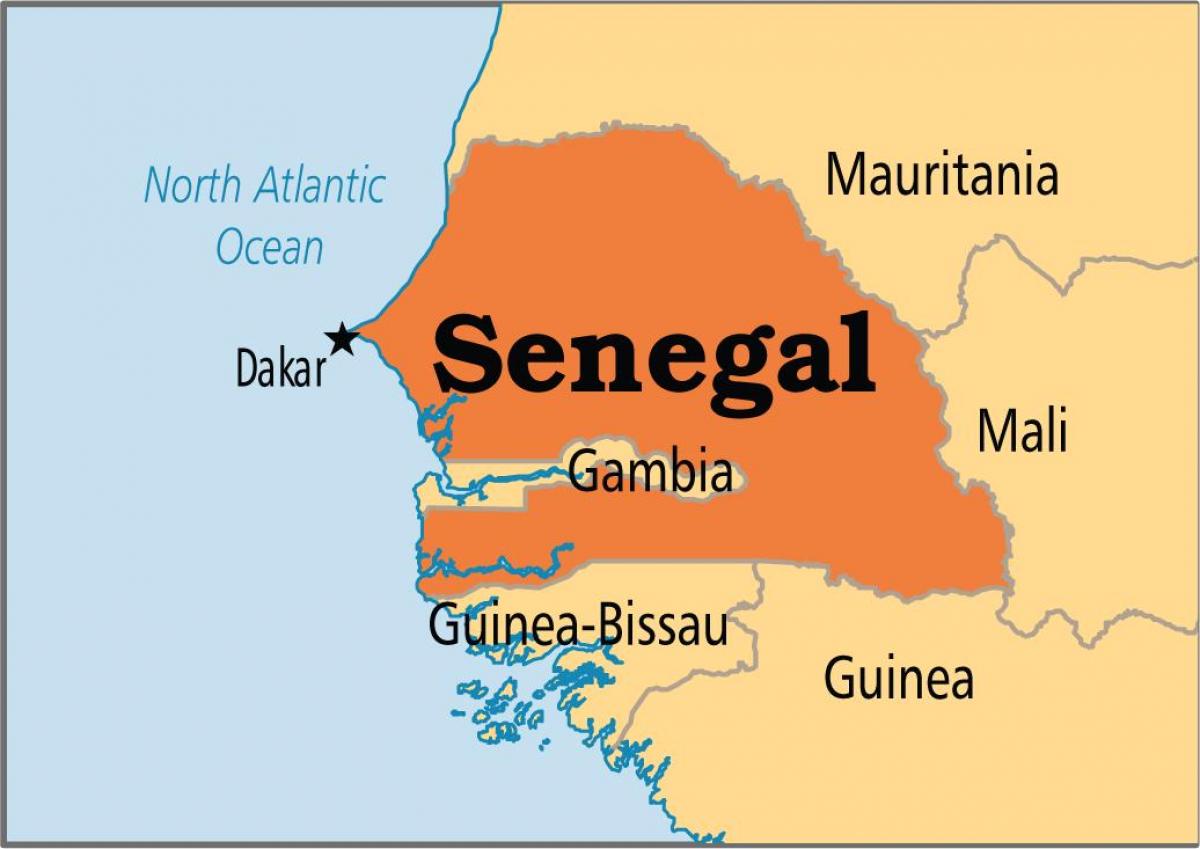 塞内加尔在世界地图