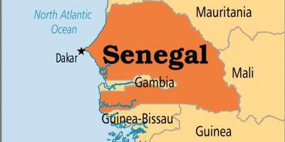 塞内加尔在世界地图