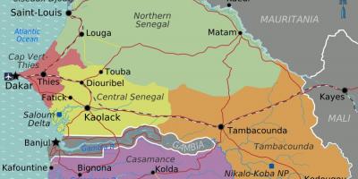 地图塞内加尔政治