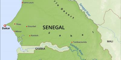 地理地图塞内加尔